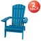 Flash Furniture Blue All-Weather Folding Adirondack Chairs, PK 2 2-JJ-C14505-BLU-GG - alternate 3